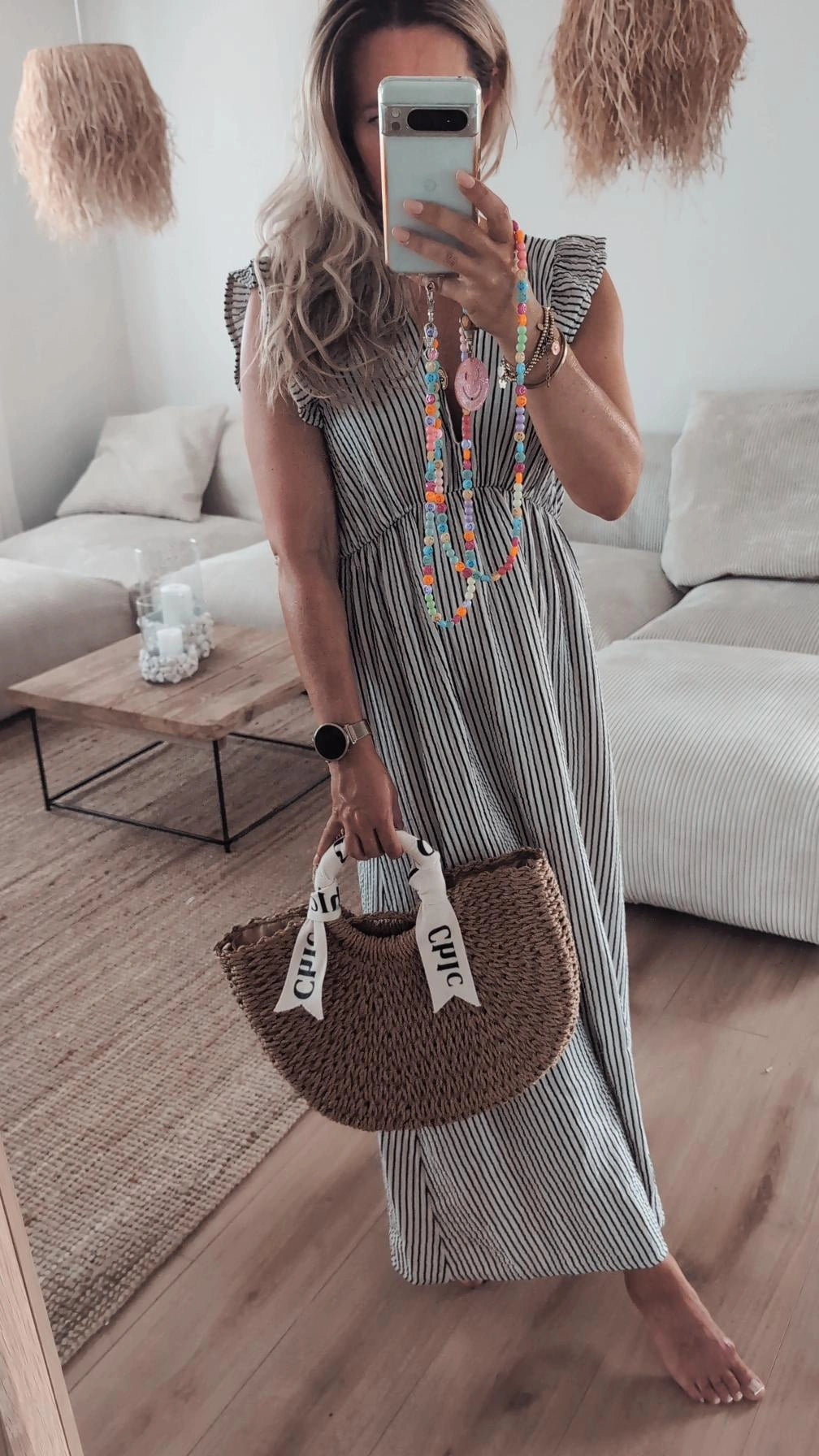 Maxi Kleid gestreift