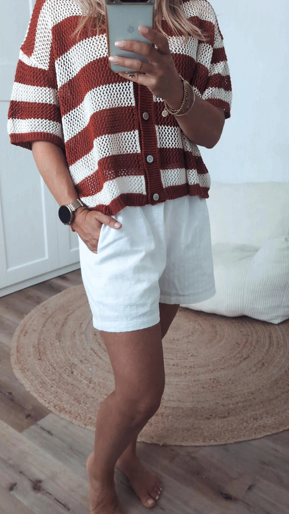 Strickjacke kurzarm