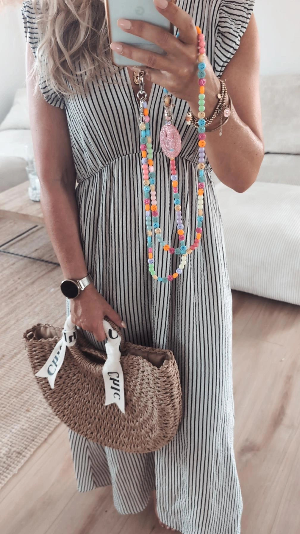 Maxi Kleid gestreift