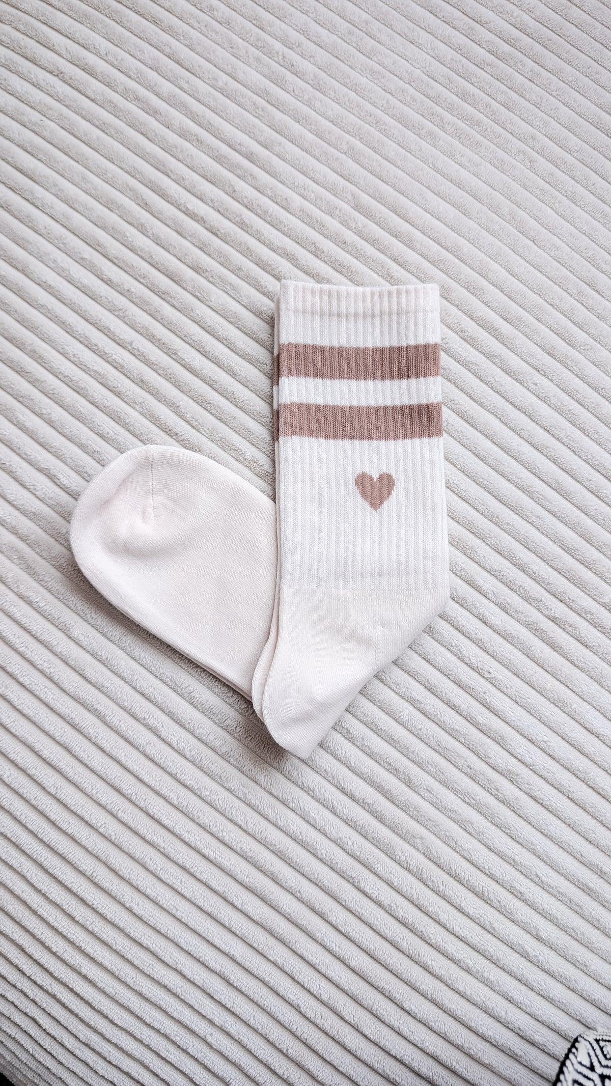 Socken creme beige