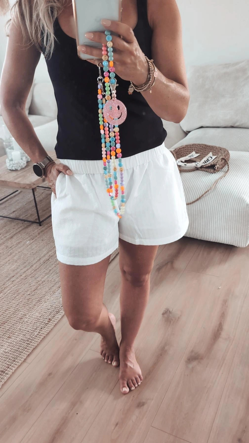 weisse kurze Hose