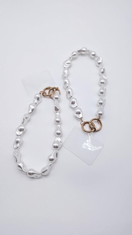 Kurze Handykette Perlmutt