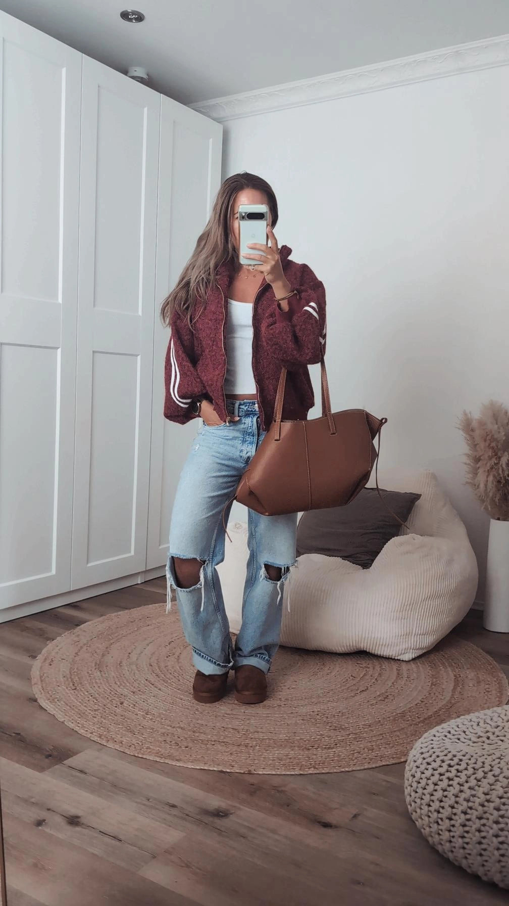 Jacke bordeaux rot