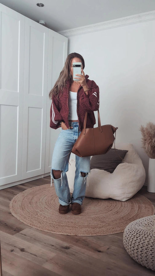 Jacke bordeaux rot
