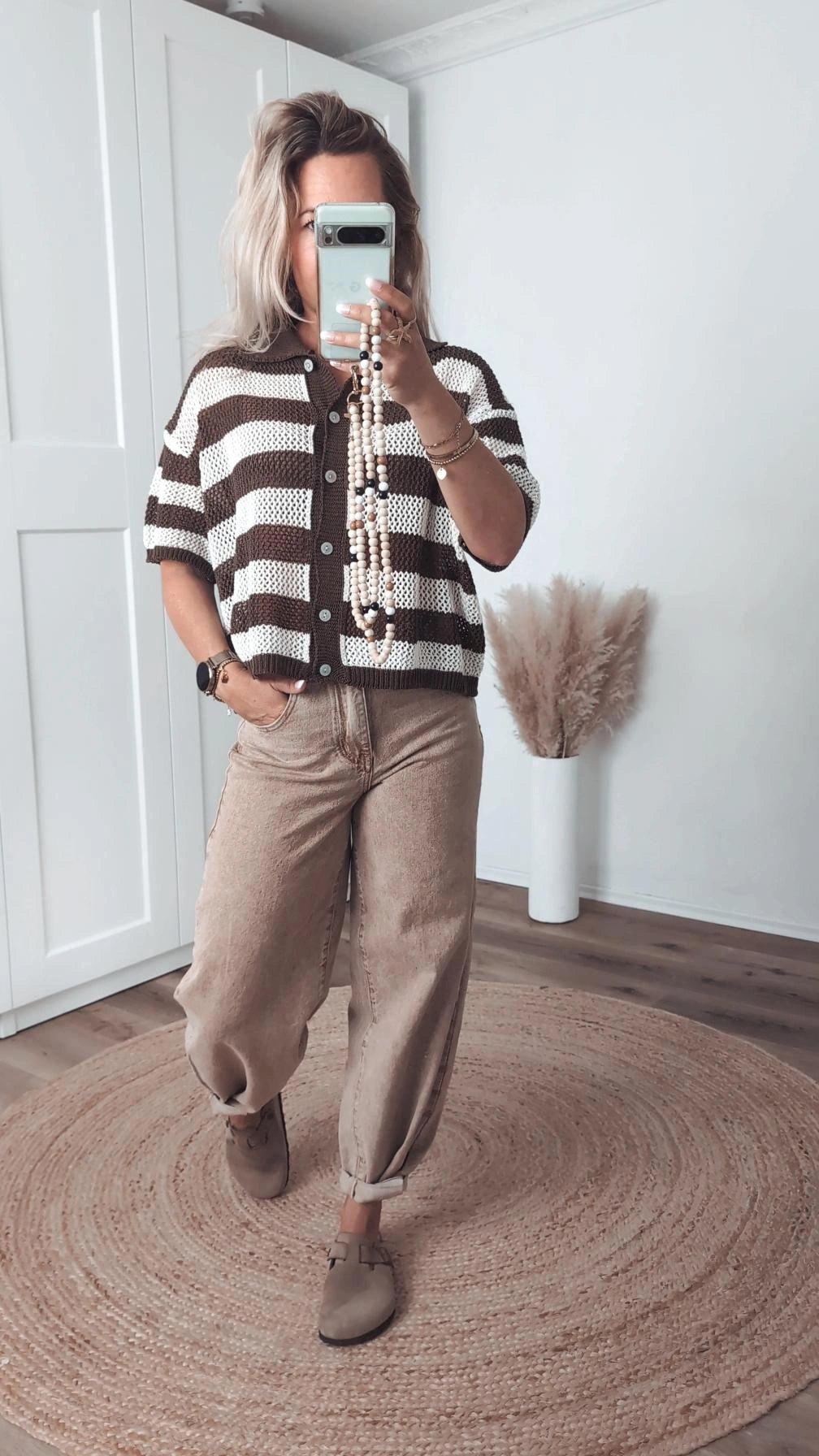 Strickjacke kurzarm