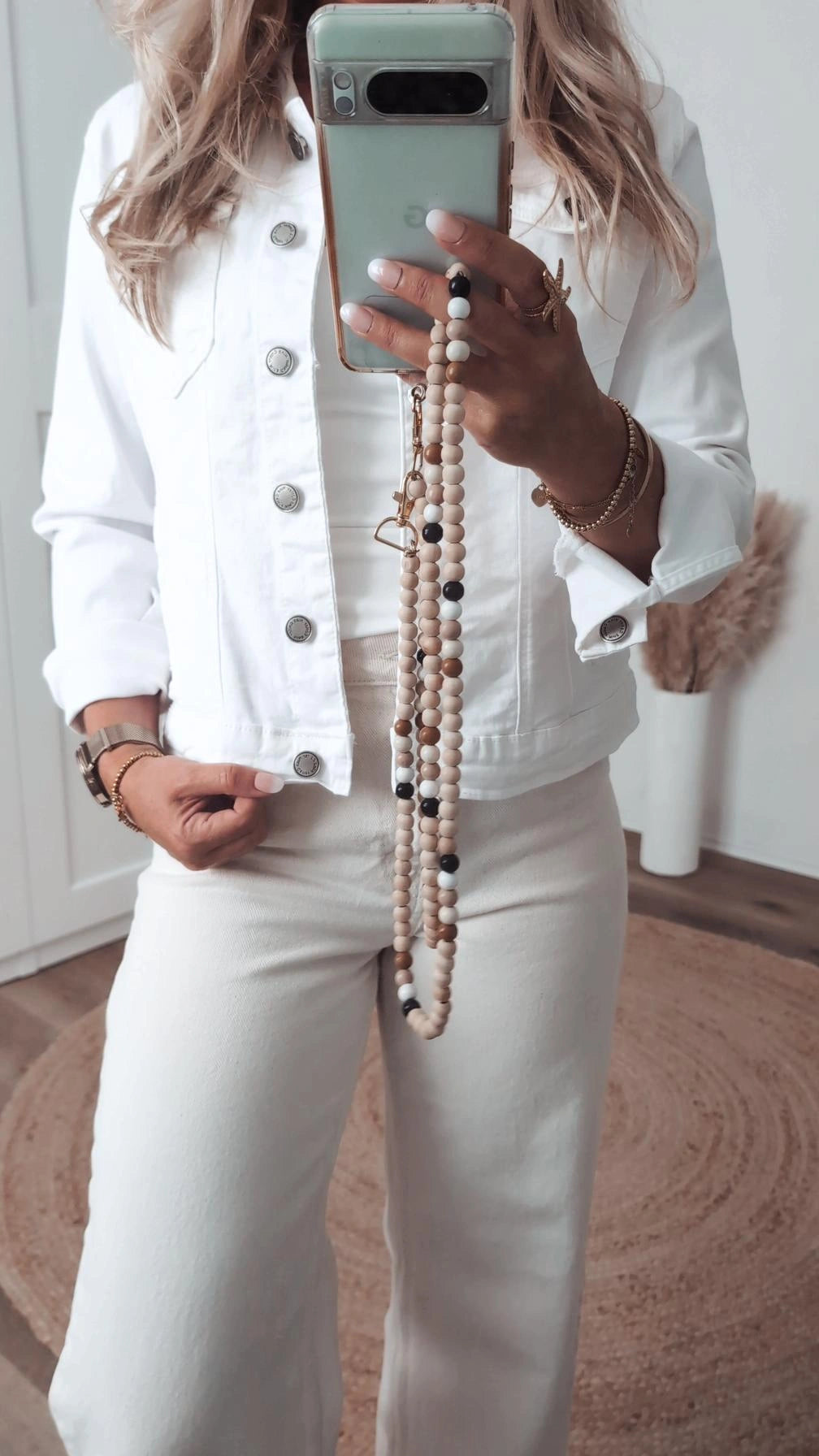 Jeansjacke weiss