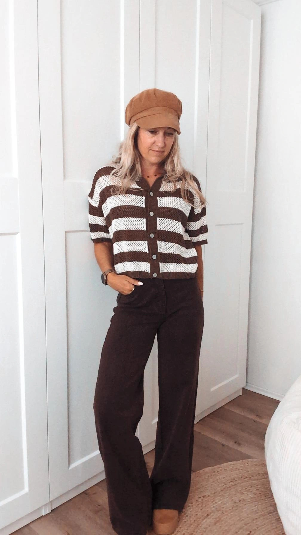 Wilde Leg Jeans braun