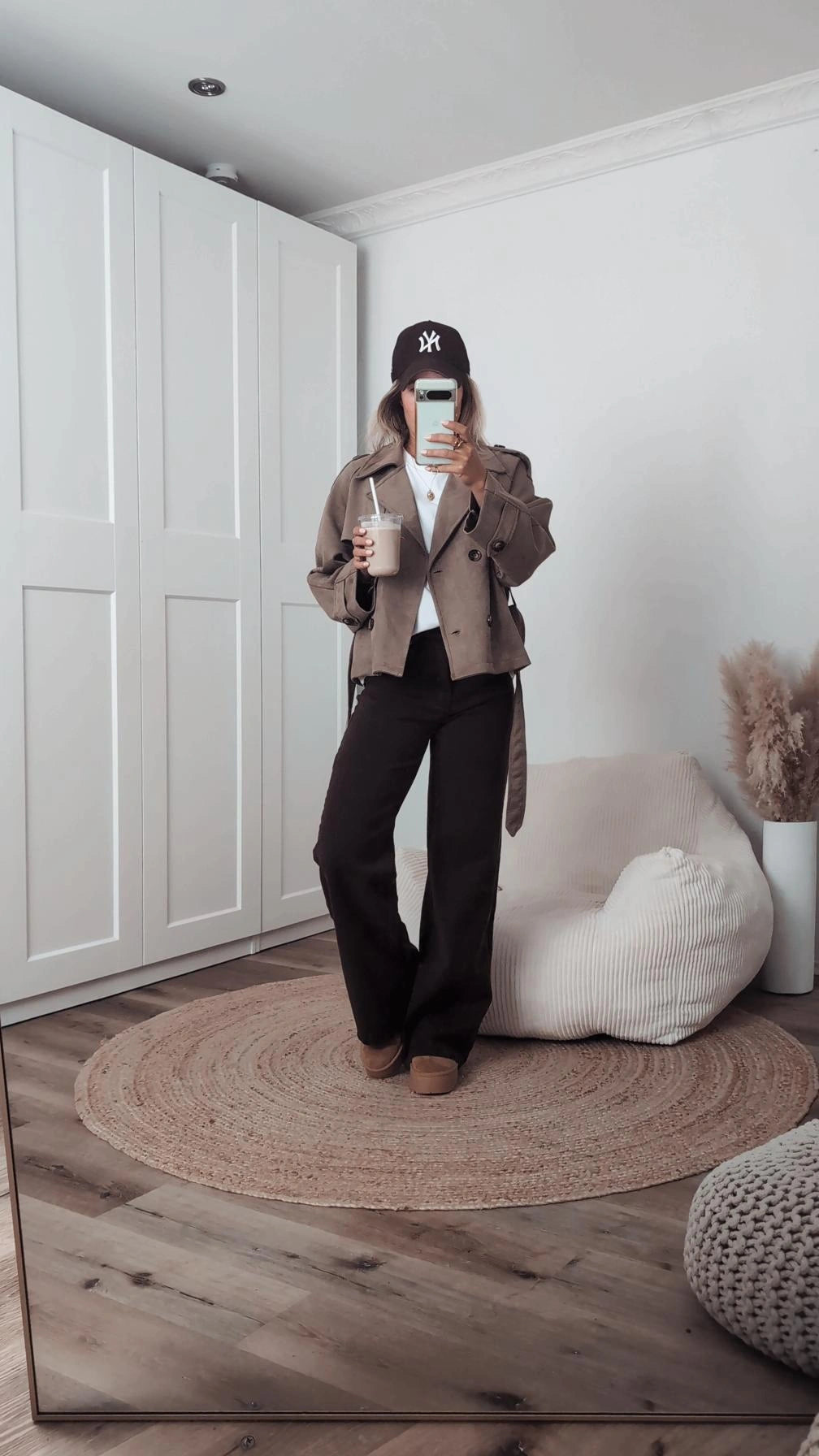 Wilde Leg Jeans braun