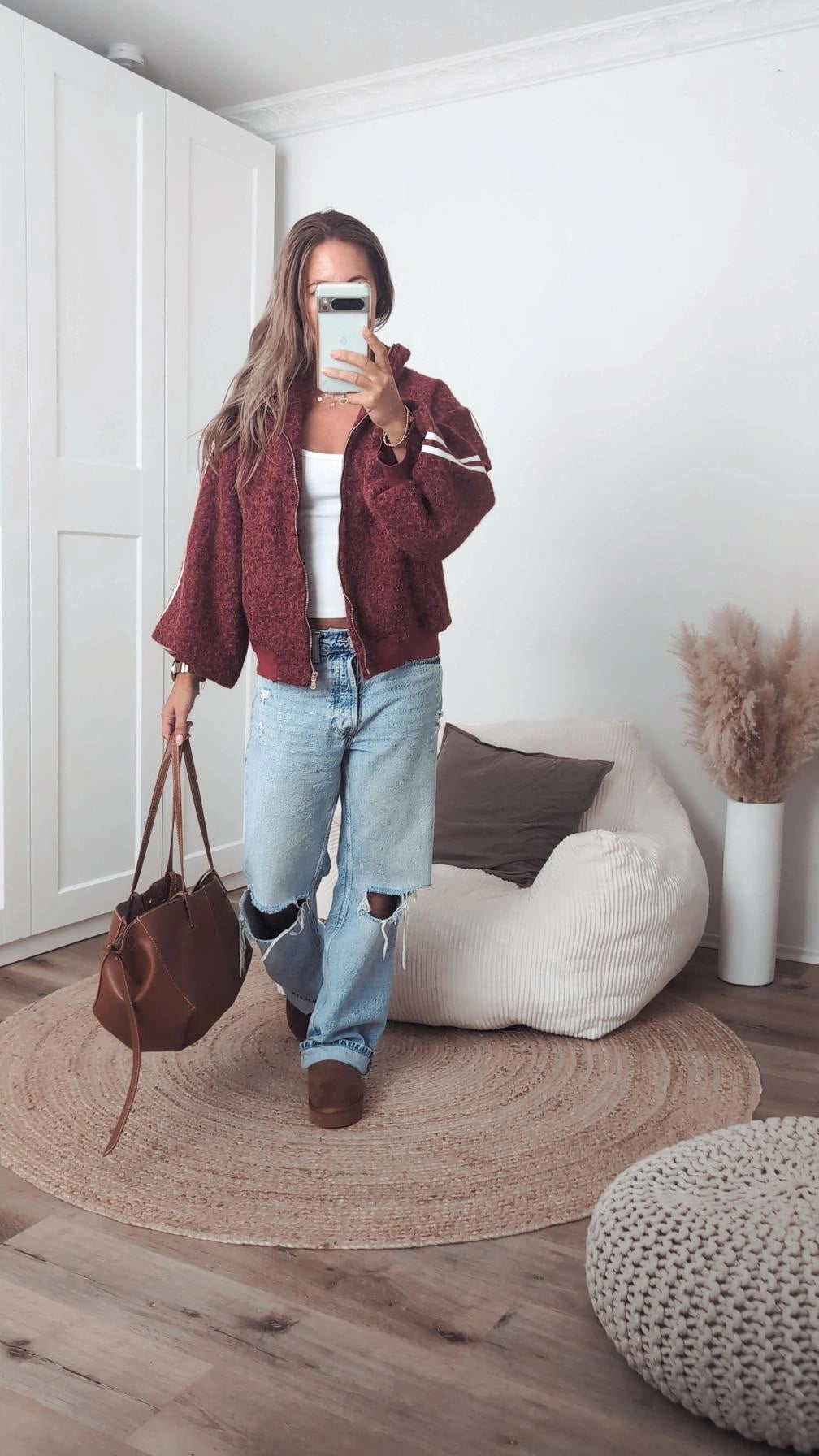 Jacke bordeaux rot