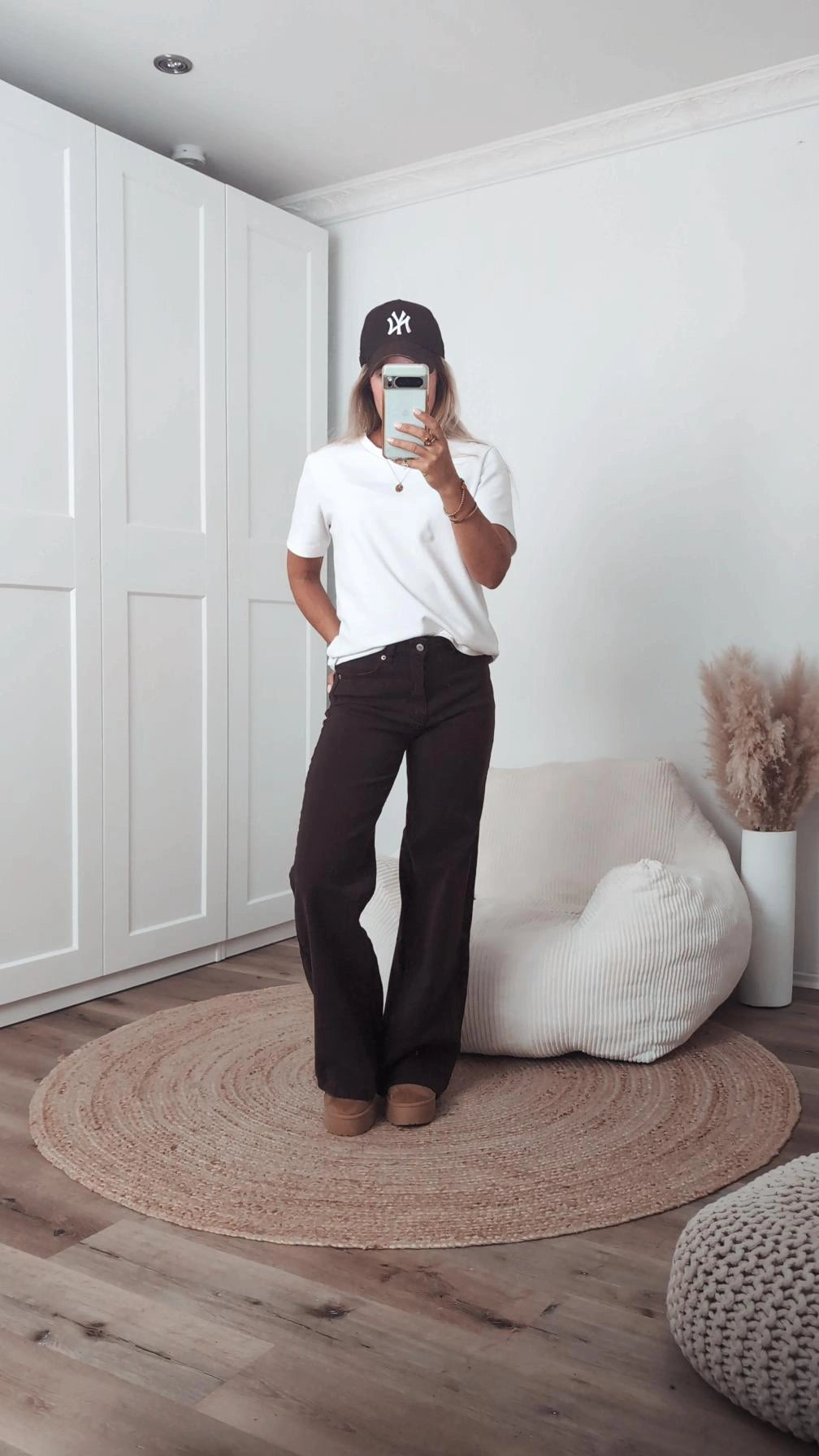 Wilde Leg Jeans braun