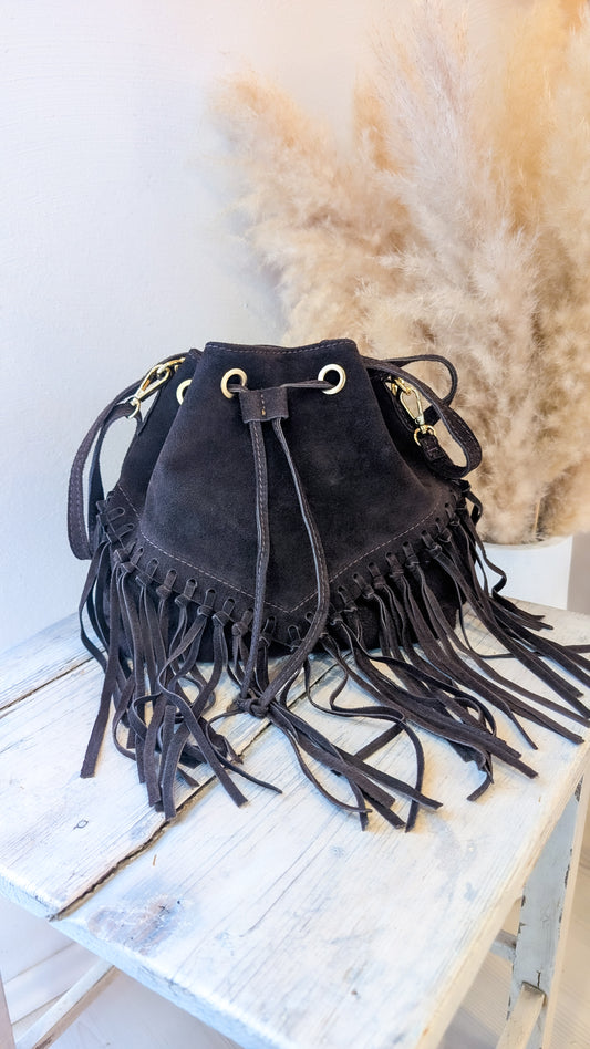 Boho Tasche aus Wildleder