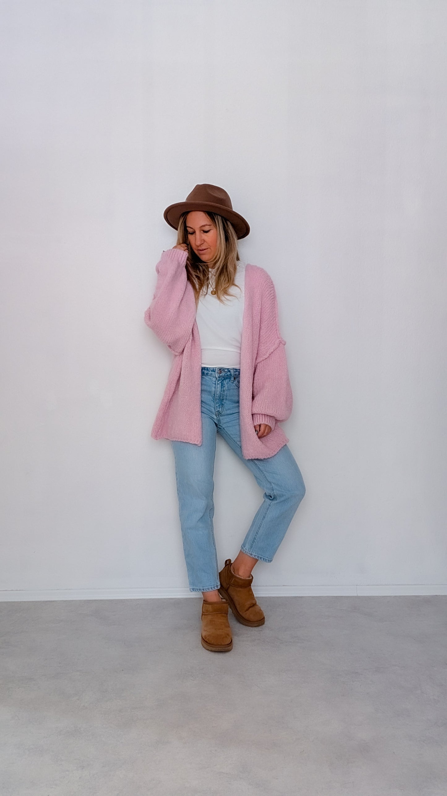 Cardigan rosa