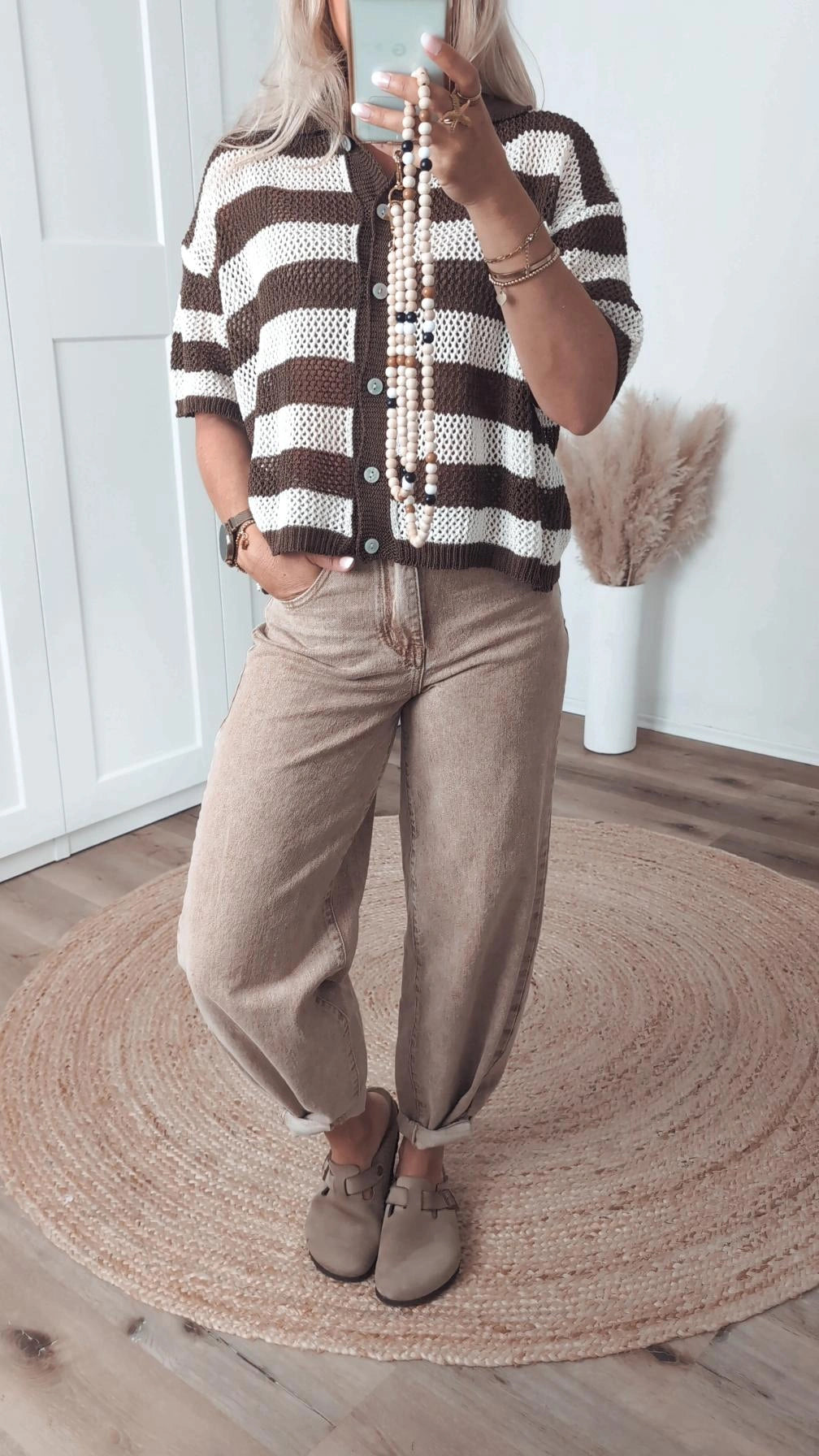 Strickjacke kurzarm