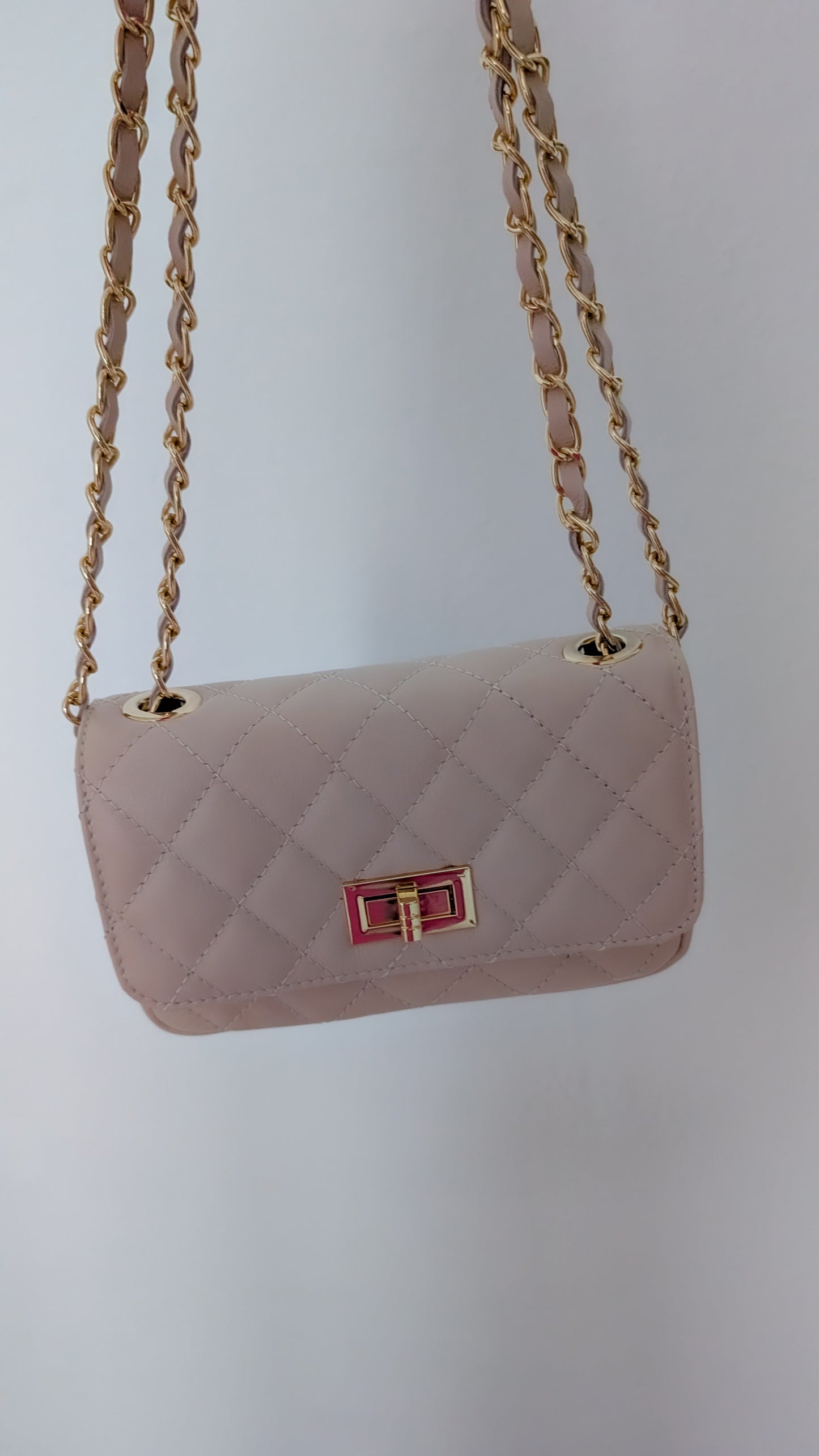 Ledertasche beige